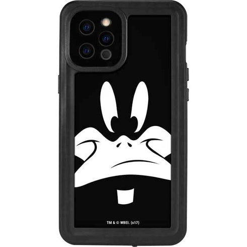 Looney Tunes Daffy Duck Plain Black and White iPhone 12 Pro Max Waterproof Case