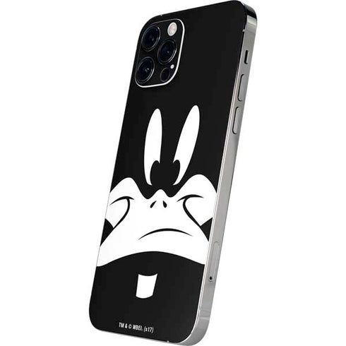 Looney Tunes Daffy Duck Plain Black and White iPhone 12 Pro Skin