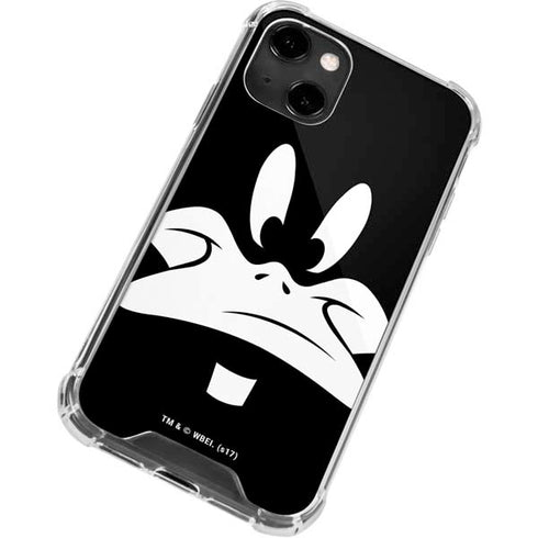 Looney Tunes Daffy Duck Plain Black and White iPhone 13 Clear Case
