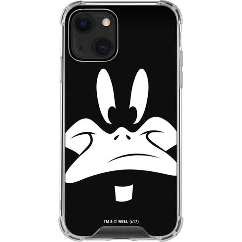 Looney Tunes Daffy Duck Plain Black and White iPhone 13 Mini Clear Case