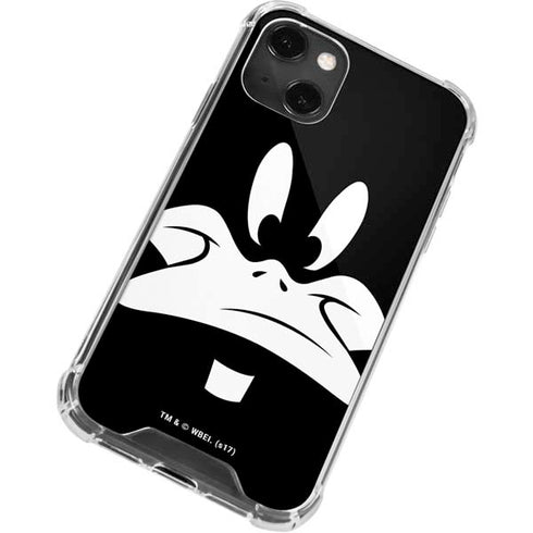 Looney Tunes Daffy Duck Plain Black and White iPhone 13 Mini Clear Case