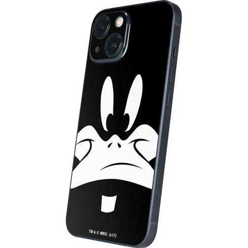 Looney Tunes Daffy Duck Plain Black and White iPhone 13 Mini Skin