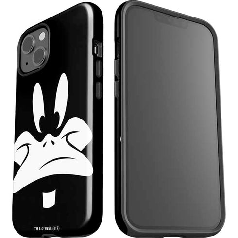 Looney Tunes Daffy Duck Plain Black and White iPhone 14 Plus Impact Case