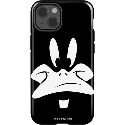 Looney Tunes Daffy Duck Plain Black and White iPhone 15 Impact Case