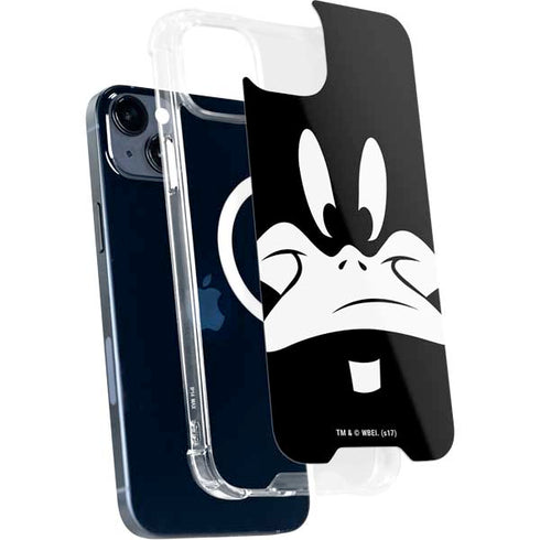 Looney Tunes Daffy Duck Plain Black and White iPhone 15 Plus MagSafe Case