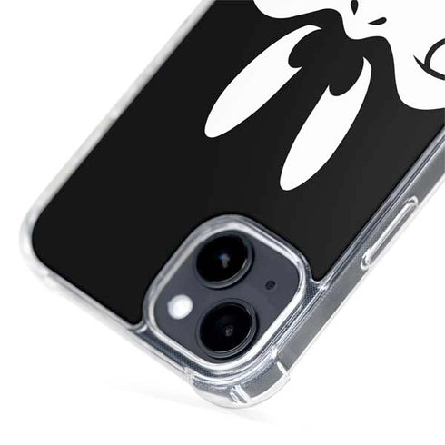 Looney Tunes Daffy Duck Plain Black and White iPhone 15 Plus MagSafe Case