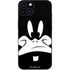 Looney Tunes Daffy Duck Plain Black and White iPhone 14 Plus Skin