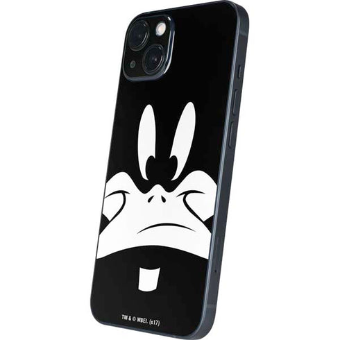 Looney Tunes Daffy Duck Plain Black and White iPhone 14 Plus Skin
