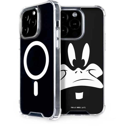 Looney Tunes Daffy Duck Plain Black and White iPhone 15 Pro MagSafe Case