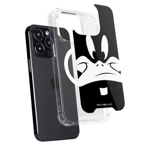Looney Tunes Daffy Duck Plain Black and White iPhone 15 Pro MagSafe Case