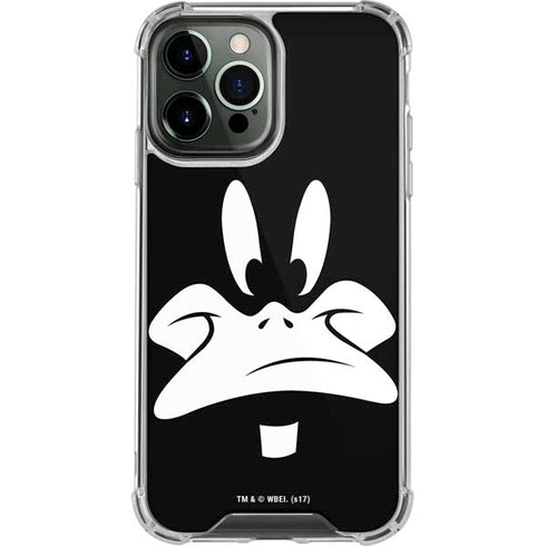 Looney Tunes Daffy Duck Plain Black and White iPhone 14 Pro Max Clear Case