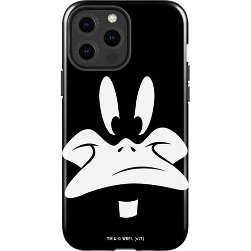 Looney Tunes Daffy Duck Plain Black and White iPhone 15 Pro Max Impact Case
