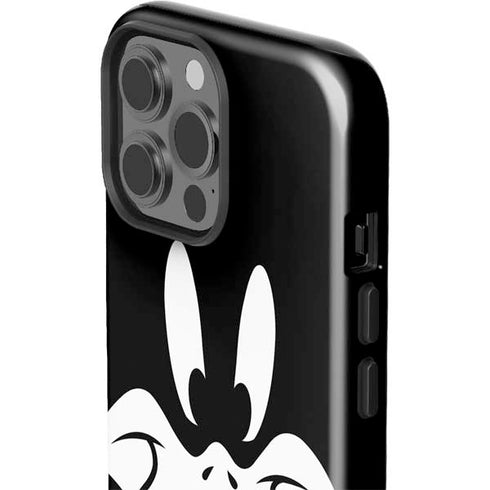 Looney Tunes Daffy Duck Plain Black and White iPhone 15 Pro Max Impact Case