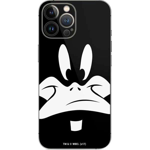 Looney Tunes Daffy Duck Plain Black and White iPhone 14 Pro Max Skin