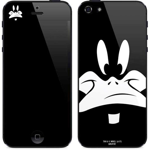 Looney Tunes Daffy Duck Plain Black and White iPhone 5/5s/5SE Skin