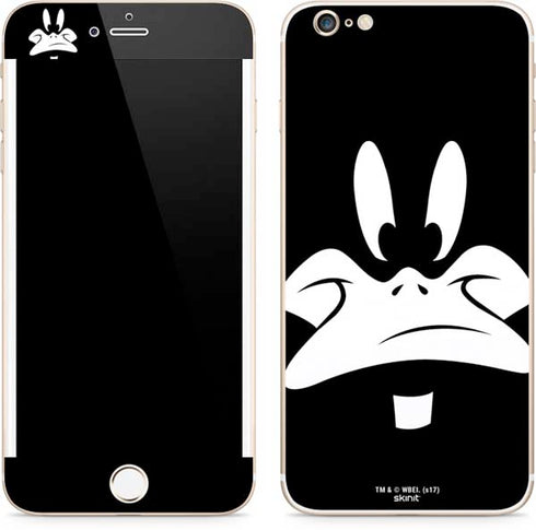 Looney Tunes Daffy Duck Plain Black and White iPhone 6/6s Plus Skin