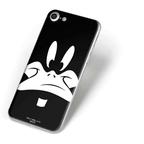 Looney Tunes Daffy Duck Plain Black and White iPhone 8 Skin