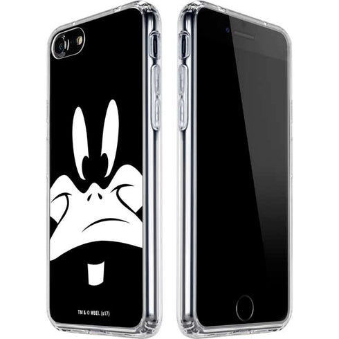 Looney Tunes Daffy Duck Plain Black and White iPhone SE (2nd & 3rd Gen) Clear Case