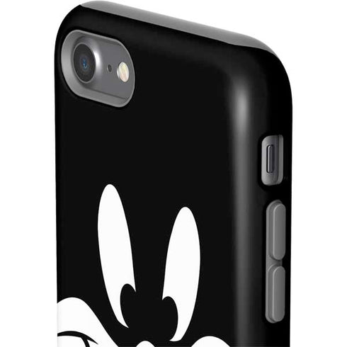 Looney Tunes Daffy Duck Plain Black and White iPhone SE (2nd & 3rd Gen) Pro Case