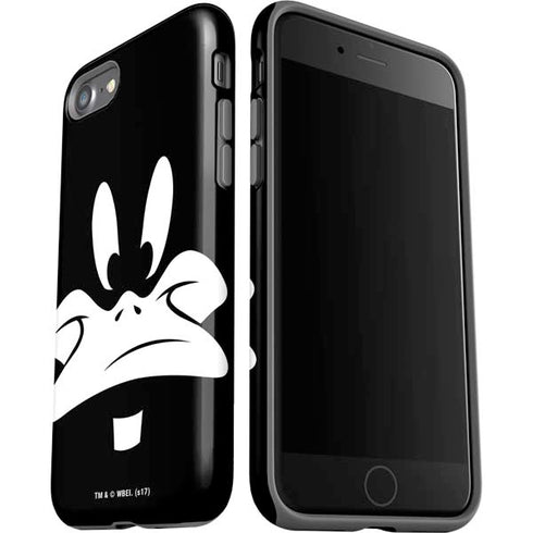 Looney Tunes Daffy Duck Plain Black and White iPhone SE (2nd & 3rd Gen) Pro Case