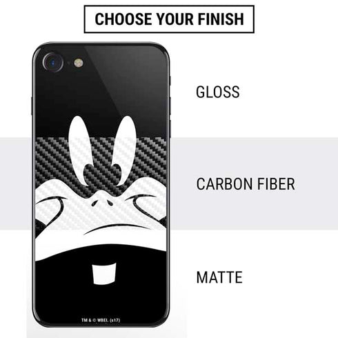 Looney Tunes Daffy Duck Plain Black and White iPhone SE (2nd & 3rd Gen) Skin