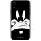 Looney Tunes Daffy Duck Plain Black and White iPhone XR Skin