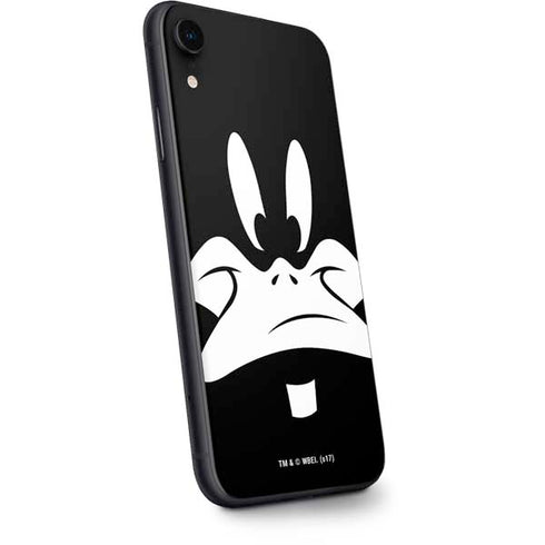 Looney Tunes Daffy Duck Plain Black and White iPhone XR Skin