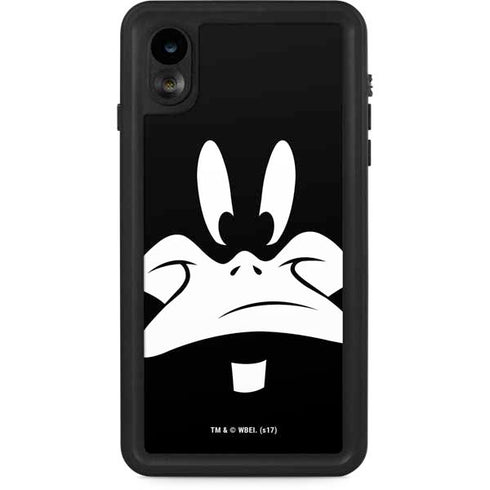 Looney Tunes Daffy Duck Plain Black and White iPhone XR Waterproof Case