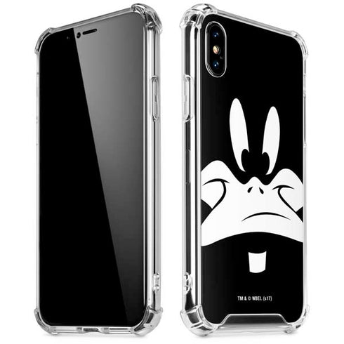 Looney Tunes Daffy Duck Plain Black and White iPhone XS Max Clear Case