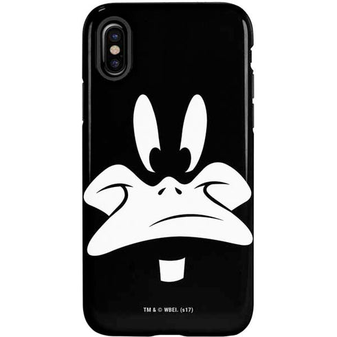 Looney Tunes Daffy Duck Plain Black and White iPhone XS Pro Case