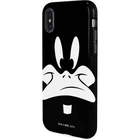 Looney Tunes Daffy Duck Plain Black and White iPhone XS Pro Case