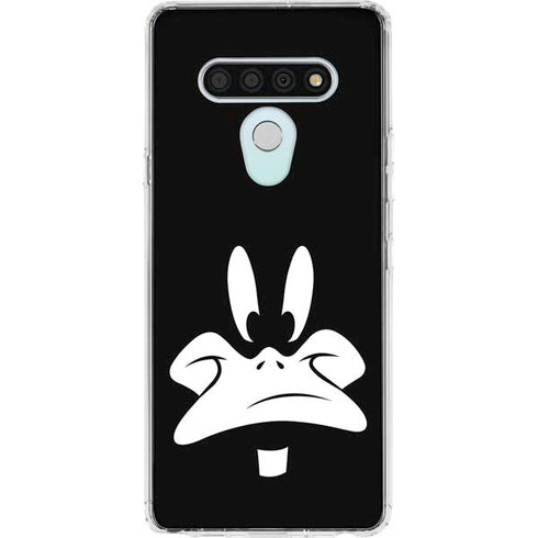 Looney Tunes Daffy Duck Plain Black and White LG Stylo 6 Clear Case