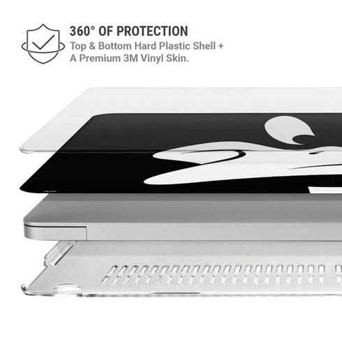 Looney Tunes Daffy Duck Plain Black and White MacBook Air 15in (2023-2025) Case plus Skin