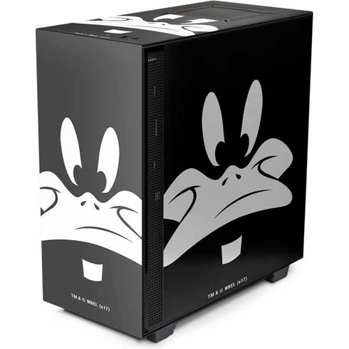 Looney Tunes Daffy Duck Plain Black and White NZXT H510 Compact ATX Mid-Tower Case Skin