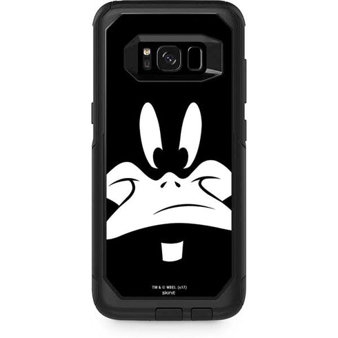 Looney Tunes Daffy Duck Plain Black and White Otterbox Commuter Galaxy Skin