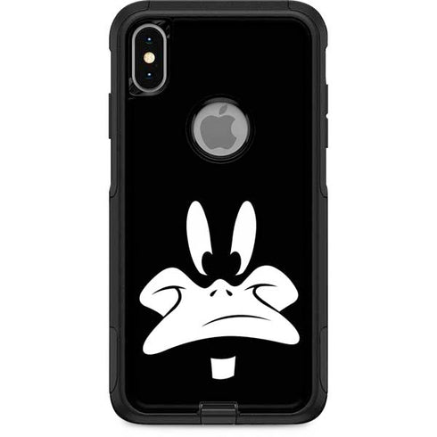 Looney Tunes Daffy Duck Plain Black and White Otterbox Commuter iPhone Skin