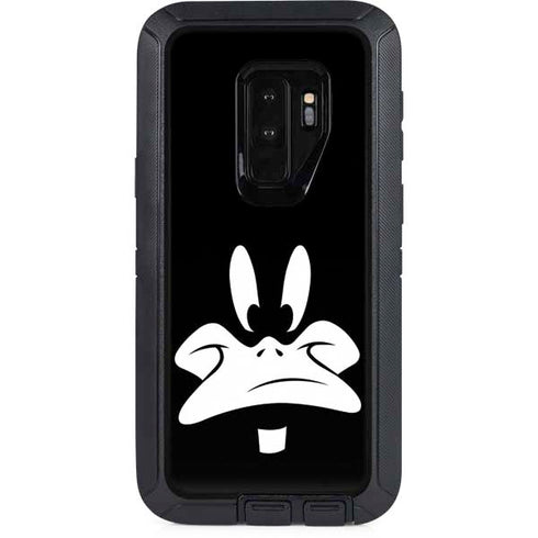 Looney Tunes Daffy Duck Plain Black and White Otterbox Defender Galaxy Skin