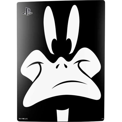 Looney Tunes Daffy Duck Plain Black and White PS5 Console Skin