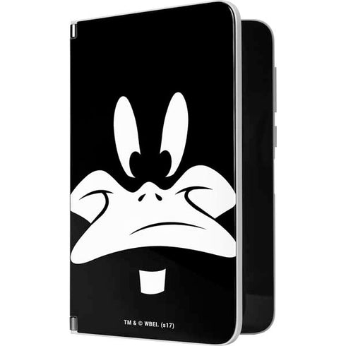 Looney Tunes Daffy Duck Plain Black and White Surface Duo Skin