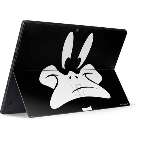 Looney Tunes Daffy Duck Plain Black and White Surface Pro 7 Skin