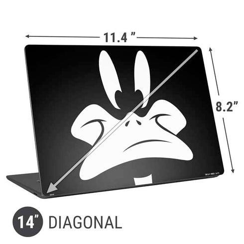 Looney Tunes Daffy Duck Plain Black and White Universal Laptop 14in (11.4 x 8.2in) Skin