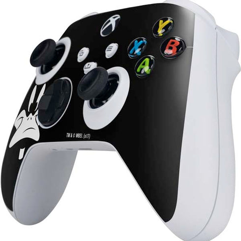 Looney Tunes Daffy Duck Plain Black and White Xbox Series S Controller Skin