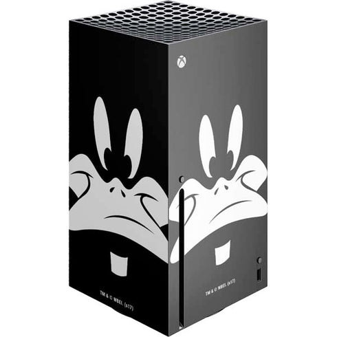 Looney Tunes Daffy Duck Plain Black and White Xbox Series X Console Skin