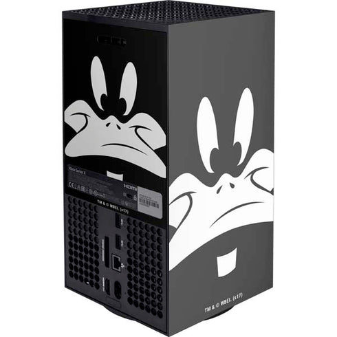 Looney Tunes Daffy Duck Plain Black and White Xbox Series X Console Skin