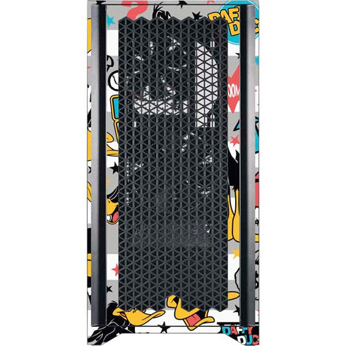 Looney Tunes Daffy Duck Striped Patches Corsair 4000D Tempered Glass Mid-Tower ATX Case Skin