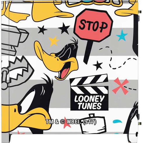 Looney Tunes Daffy Duck Striped Patches Corsair 4000D Tempered Glass Mid-Tower ATX Case Skin