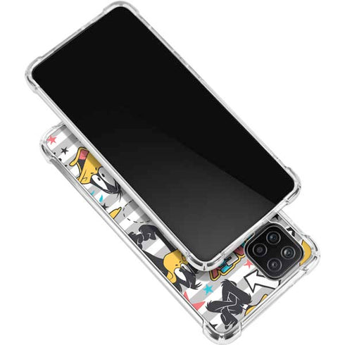 Looney Tunes Daffy Duck Striped Patches Galaxy A12 Clear Case