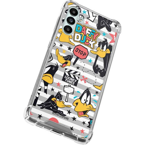 Looney Tunes Daffy Duck Striped Patches Galaxy A13 5G Clear Case
