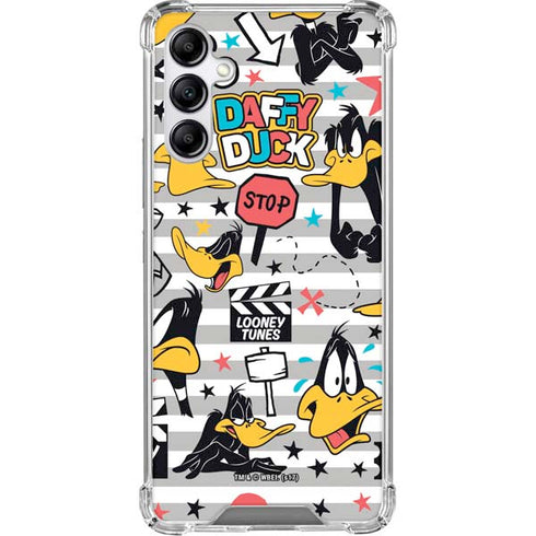 Looney Tunes Daffy Duck Striped Patches Galaxy A15 5G Clear Case
