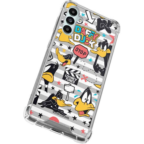 Looney Tunes Daffy Duck Striped Patches Galaxy A15 5G Clear Case